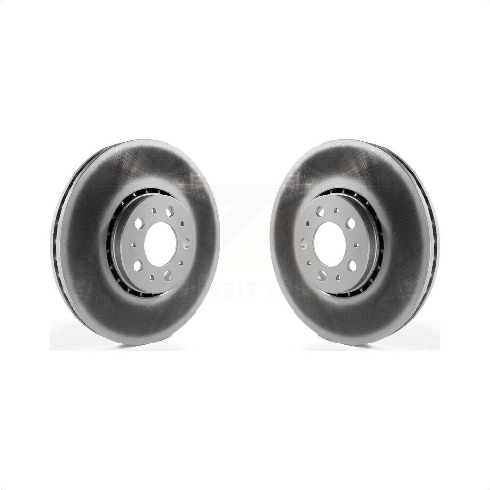 Front Coated Disc Brake Rotors Pair For 2003-2014 Volvo XC90 With 328mm Diameter Rotor KG-100351