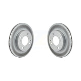 Front Coated Disc Brake Rotors Pair For 2014-2015 Mitsubishi Mirage KG-100356