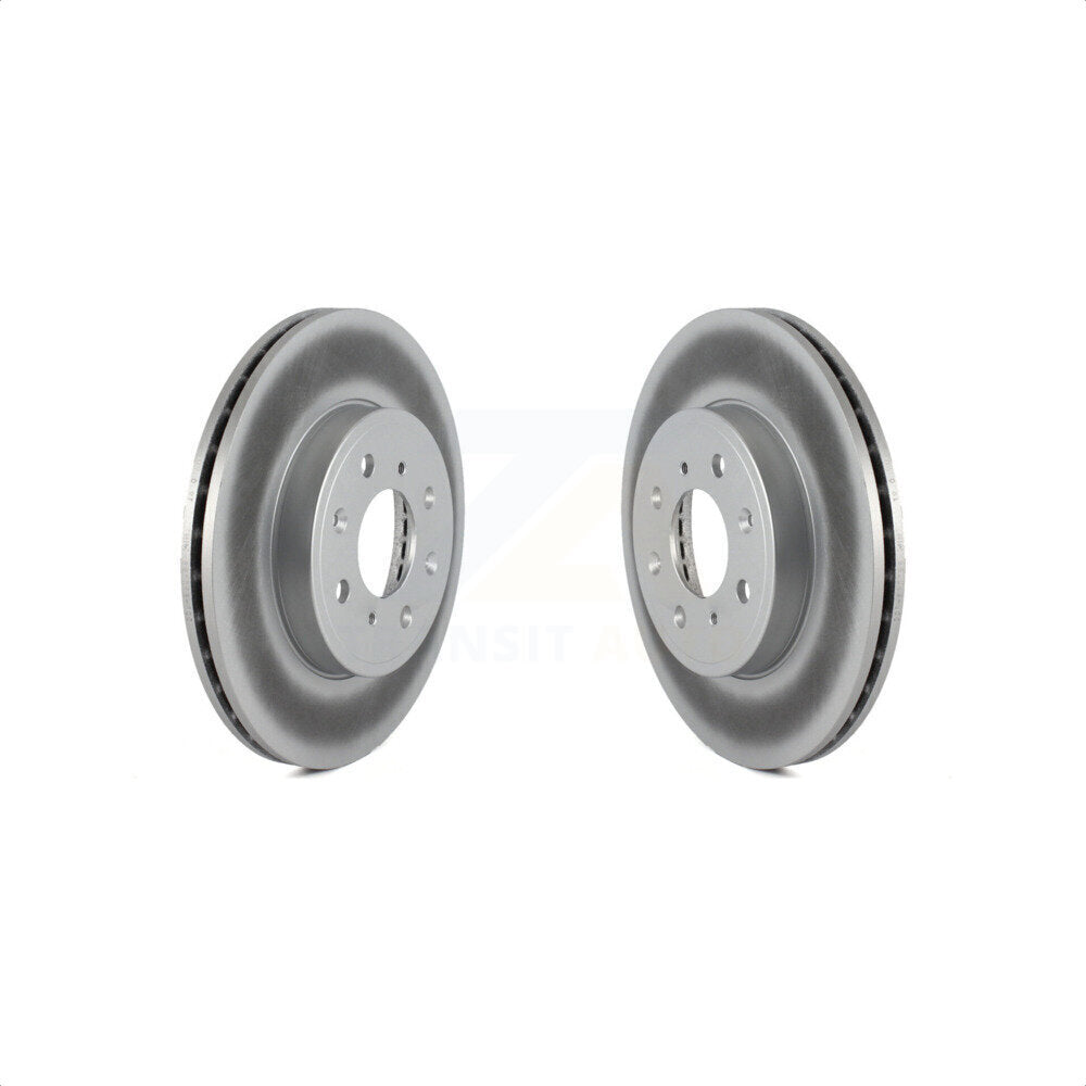 Front Coated Disc Brake Rotors Pair For 2015-2020 Honda Fit KG-100357