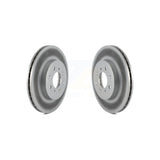 Front Coated Disc Brake Rotors Pair For 2015-2020 Honda Fit KG-100357