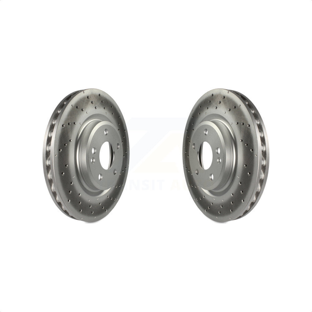Front Coated Disc Brake Rotors Pair For Mercedes-Benz CLA250 GLA250 B250 With Sport Package KG-100364