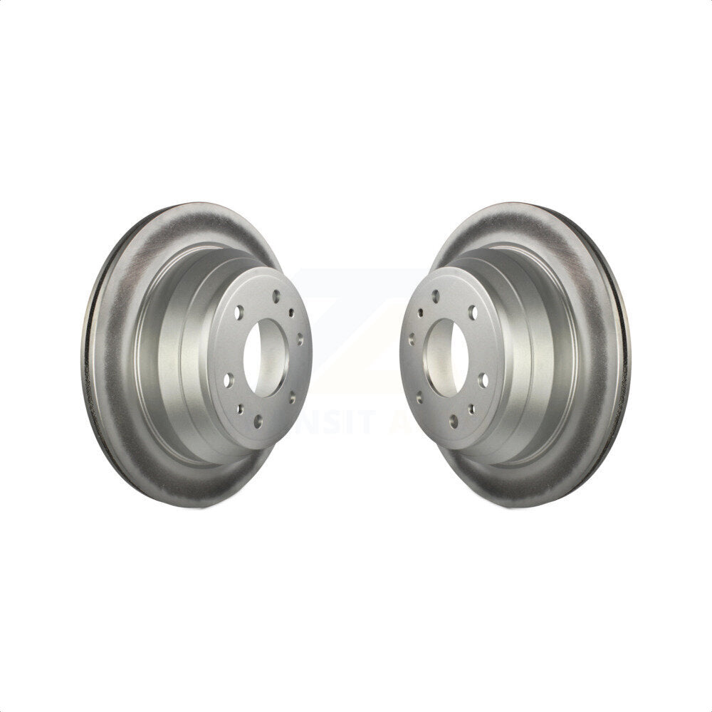 Rear Coated Disc Brake Rotors Pair For Chevrolet Trailblazer GMC Envoy EXT XL Buick Rainier Oldsmobile Bravada XUV SSR Isuzu Ascender Saab 9-7x KG-100388