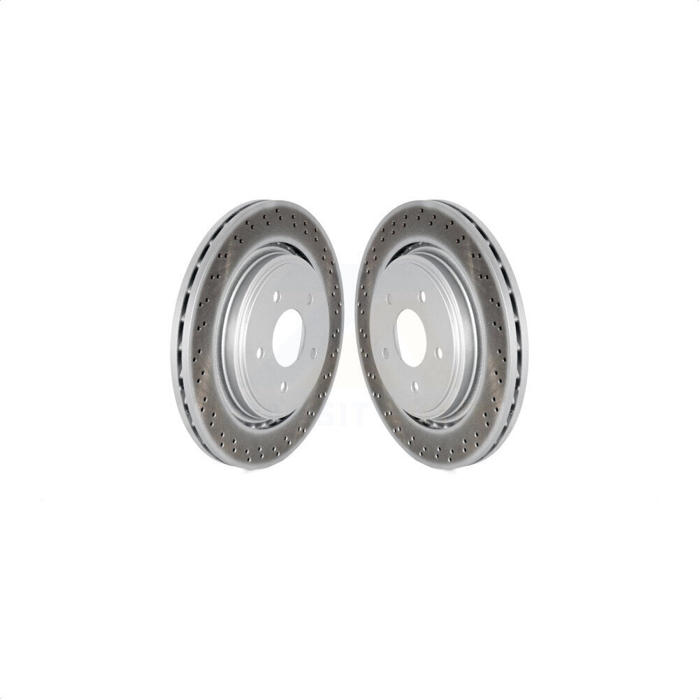 Rear Coated Disc Brake Rotors Pair For Chevrolet Corvette Cadillac XLR KG-100399