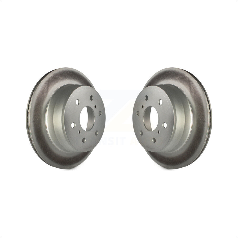 Rear Coated Disc Brake Rotors Pair For Chevrolet Silverado 1500 GMC Sierra Tahoe Yukon Cadillac Suburban Escalade XL Avalanche ESV LD Classic EXT Limited KG-100403
