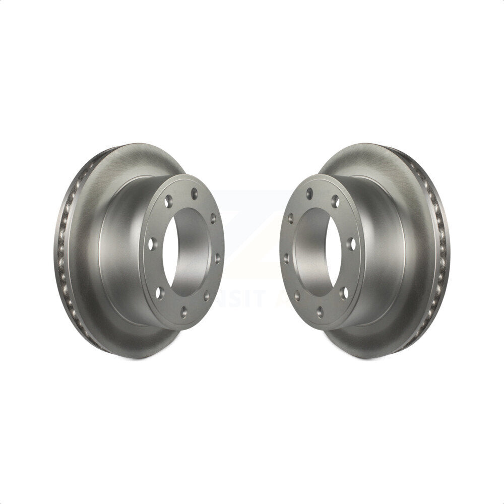 Rear Coated Disc Brake Rotors Pair For Ford F-250 Super Duty F-350 Excursion E-450 Econoline KG-100428
