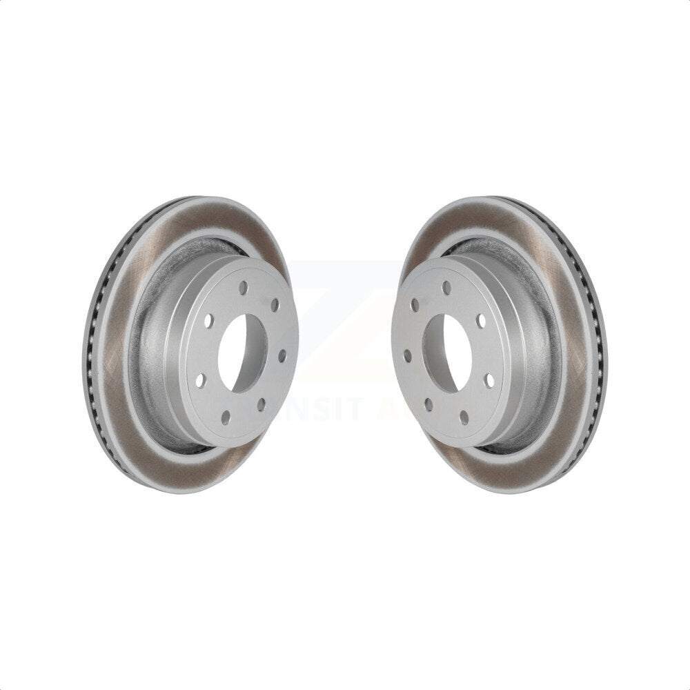Rear Coated Disc Brake Rotors Pair For 2012-2014 Ford F-150 With 7 Lug Wheels KG-100451