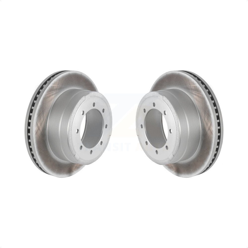 Rear Coated Disc Brake Rotors Pair For Ford F-250 Super Duty F-350 F-450 KG-100457