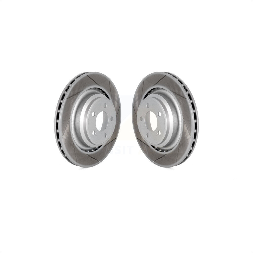 Rear Coated Disc Brake Rotors Pair For Dodge Charger Chrysler 300 Challenger Magnum KG-100483