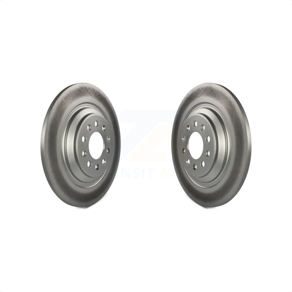 Rear Coated Disc Brake Rotors Pair For 2014-2021 Jeep Cherokee With Dual Piston Front Caliper KG-100490