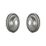 Rear Coated Disc Brake Rotors Pair For Porsche Cayenne Audi Q7 Volkswagen Touareg KG-100540