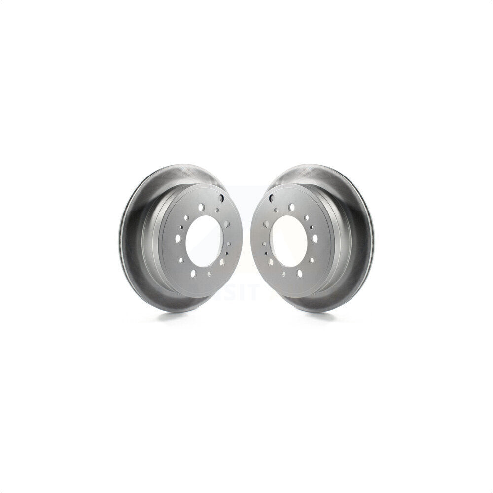 Rear Coated Disc Brake Rotors Pair For Toyota Tundra Sequoia Lexus LX570 Land Cruiser KG-100595