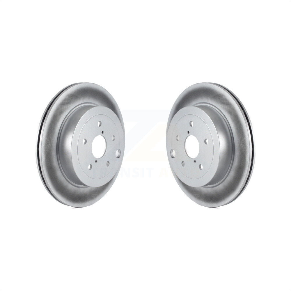 Rear Coated Disc Brake Rotors Pair For Subaru Impreza WRX STI KG-100611