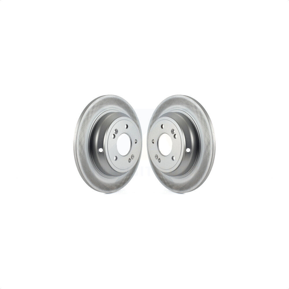 Rear Coated Disc Brake Rotors Pair For Hyundai Genesis G80 Kia K900 KG-100615