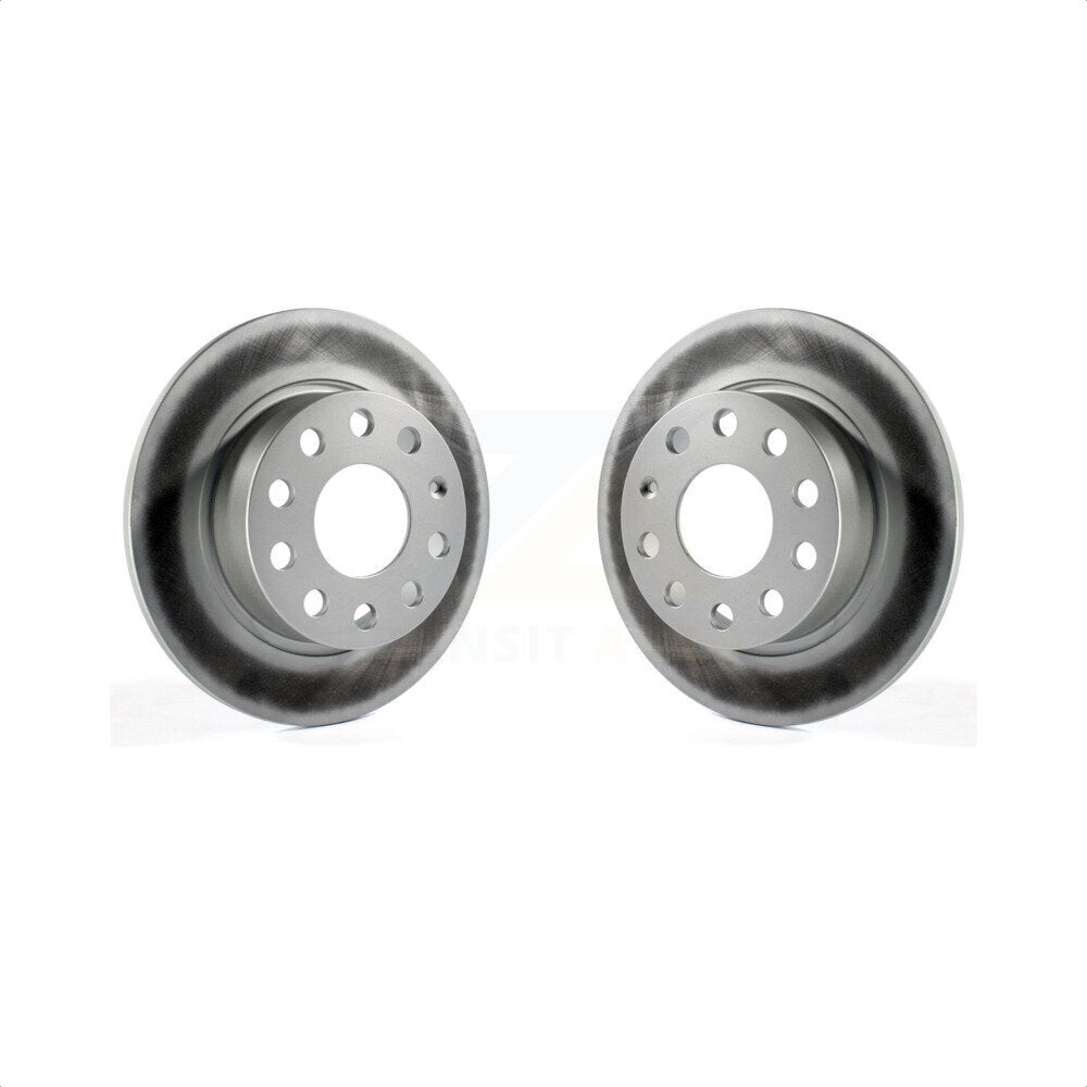 Rear Coated Disc Brake Rotors Pair For Volkswagen Jetta Beetle Eos Audi A3 GTI Golf SportWagen Quattro KG-100635