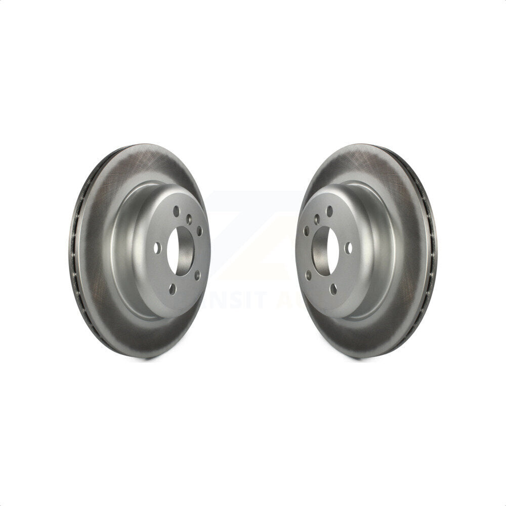 Rear Coated Disc Brake Rotors Pair For BMW 528i 535i xDrive 535d ActiveHybrid 5 KG-100681
