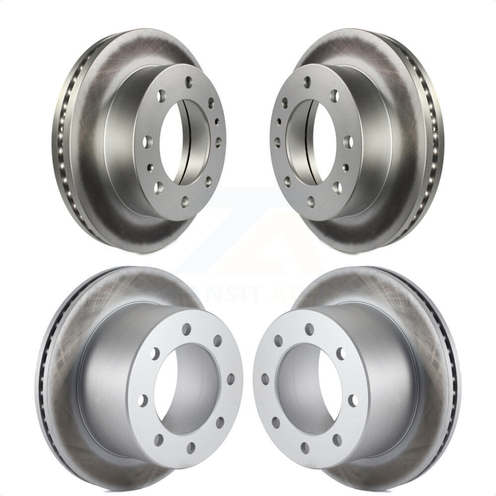 Front Rear Coated Disc Brake Rotors Kit For Chevrolet Silverado 3500 GMC HD Sierra Classic KG-100706