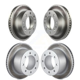 Front Rear Coated Disc Brake Rotors Kit For Chevrolet Silverado 3500 GMC HD Sierra Classic KG-100706