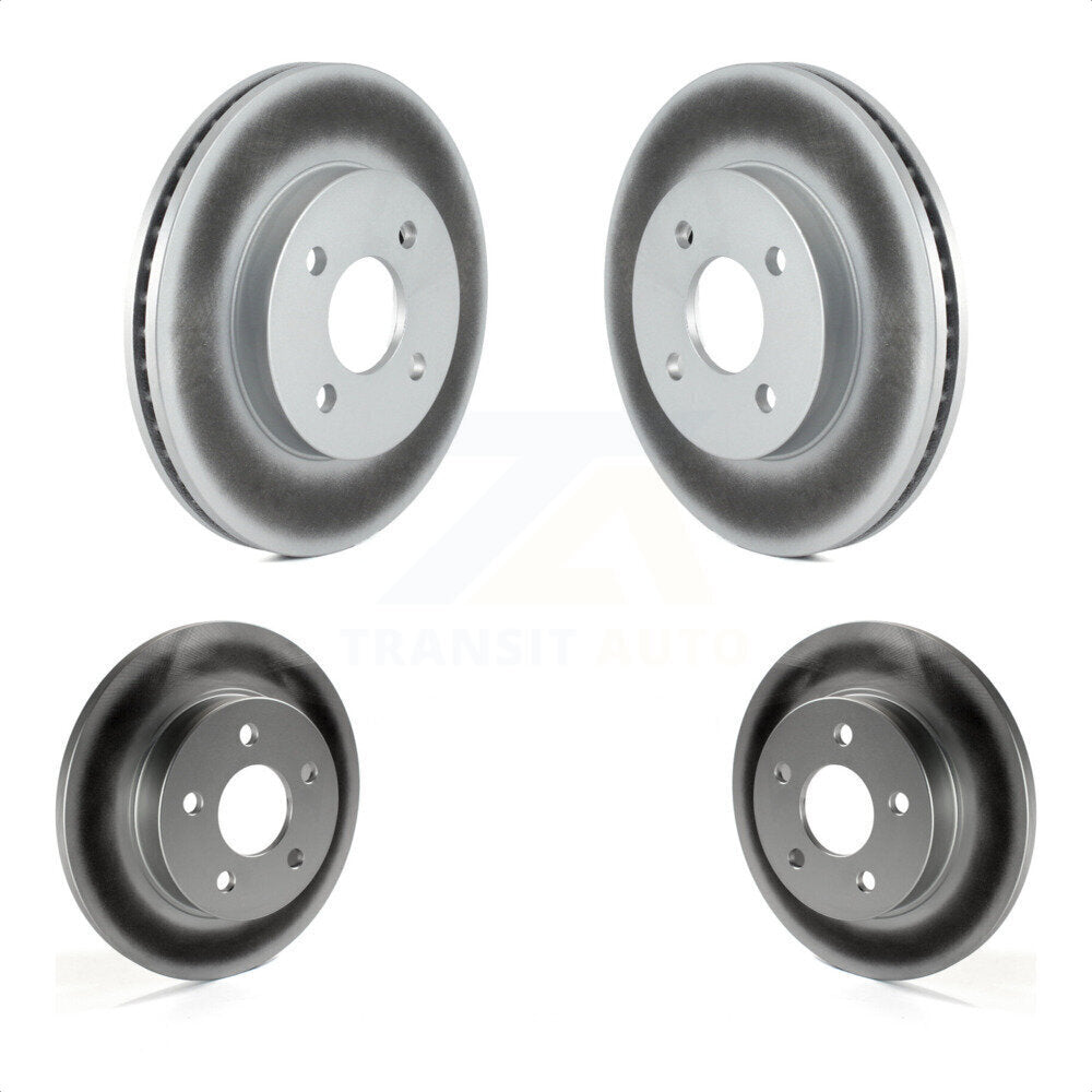 Front Rear Coated Disc Brake Rotors Kit For Pontiac G5 Pursuit With Drum Brakes KG-100711