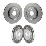 Front Rear Coated Disc Brake Rotors Kit For 2006-2009 Cadillac XLR Naturally Aspirated With Heavy Duty Brakes KG-100716