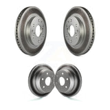 Front Rear Coated Disc Brake Rotors Kit For Chevrolet Silverado 1500 GMC Sierra Classic Drum rear brakes KG-100718