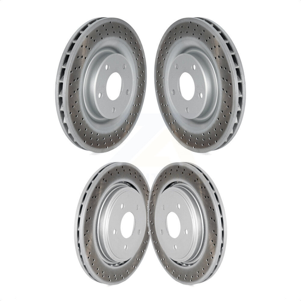 Front Rear Coated Disc Brake Rotors Kit For Chevrolet Corvette Cadillac XLR KG-100722