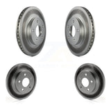 Front Rear Coated Disc Brake Rotors Kit For 2007-2010 Pontiac G5 With Drum Brakes KG-100733