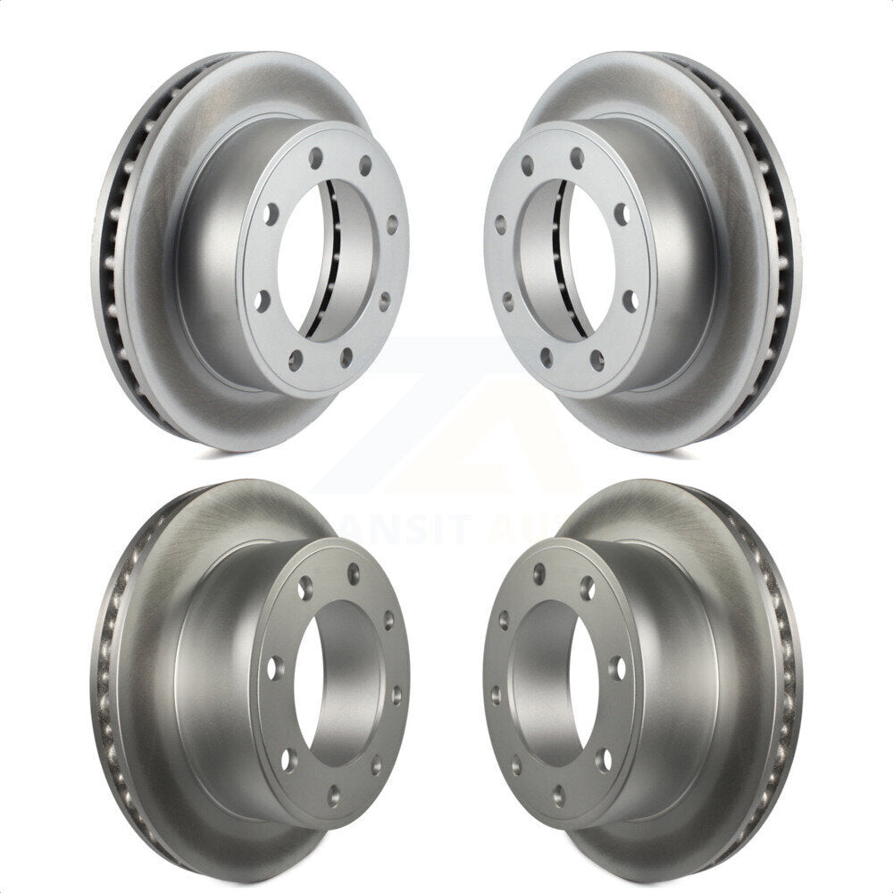 Front Rear Coated Disc Brake Rotors Kit For Ford F-250 Super Duty Excursion 4WD KG-100762