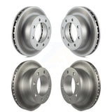 Front Rear Coated Disc Brake Rotors Kit For Ford F-250 Super Duty Excursion 4WD KG-100762