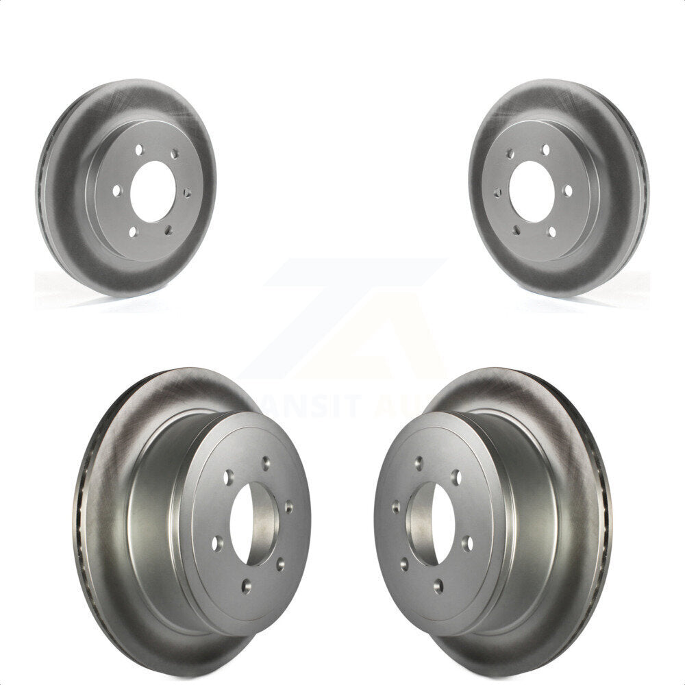 Front Rear Coated Disc Brake Rotors Kit For Ford F-150 Lincoln Mark LT 4WD KG-100772