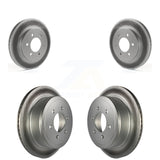 Front Rear Coated Disc Brake Rotors Kit For Ford F-150 Lincoln Mark LT 4WD KG-100772