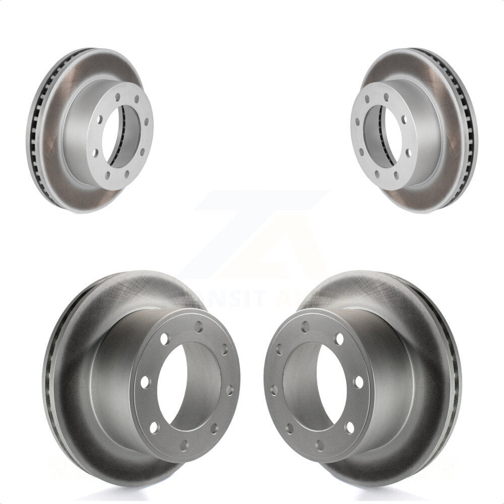 Front Rear Coated Disc Brake Rotors Kit For Ford F-250 Super Duty F-350 KG-100776
