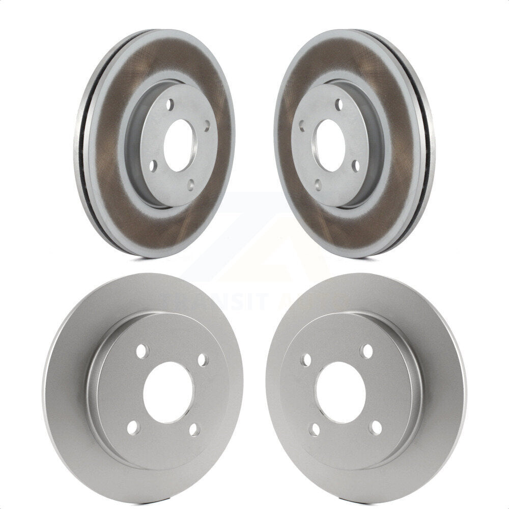 Front Rear Coated Disc Brake Rotors Kit For 2005-2007 Ford Focus rear brakes KG-100781