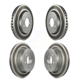 Front Rear Coated Disc Brake Rotors Kit For Ford F-150 KG-100788