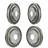 Front Rear Coated Disc Brake Rotors Kit For 2015-2017 Ford F-150 With Electric Parking KG-100789