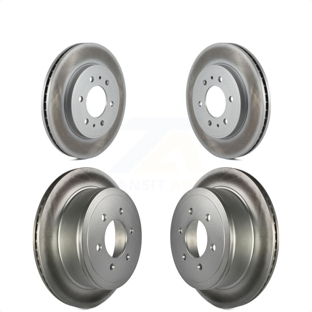 Front Rear Coated Disc Brake Rotors Kit For 2009 Ford F-150 With 6 Lug Wheels KG-100794