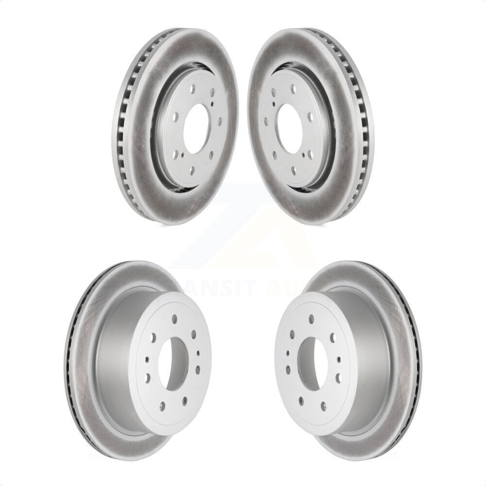 Front Rear Coated Disc Brake Rotors Kit For 2010-2011 Ford F-150 With 7 Lug Wheels KG-100797