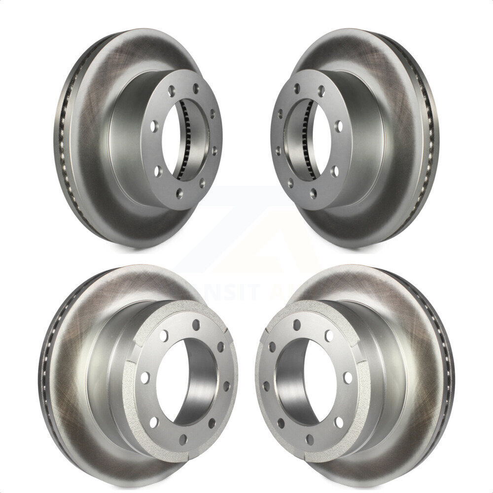Front Rear Coated Disc Brake Rotors Kit For Ford F-250 Super Duty F-350 4WD KG-100808