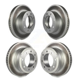 Front Rear Coated Disc Brake Rotors Kit For Ford F-250 Super Duty F-350 4WD KG-100808
