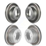 Front Rear Coated Disc Brake Rotors Kit For Ford F-250 Super Duty F-350 F-450 KG-100809