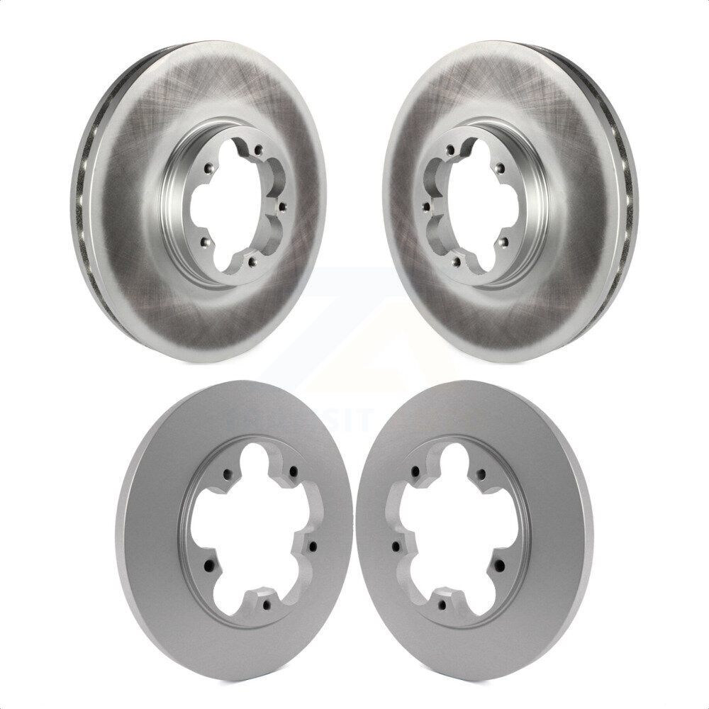 Front Rear Coated Disc Brake Rotors Kit For 2015-2020 Ford Transit-250 Transit-350 Transit-150 With 5 Lug Wheels KG-100810