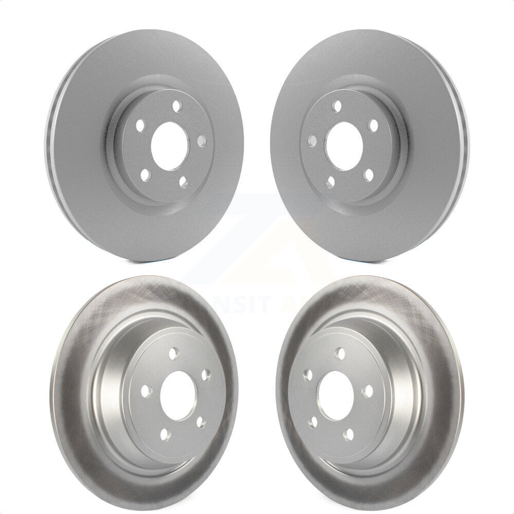 Front Rear Coated Disc Brake Rotors Kit For Ford Edge Lincoln Continental Police Responder Hybrid SSV Plug-In KG-100813