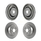 Front Rear Coated Disc Brake Rotors Kit For 2017-2017 Lincoln MKX Continental With 14mm Wheel Lugs KG-100816