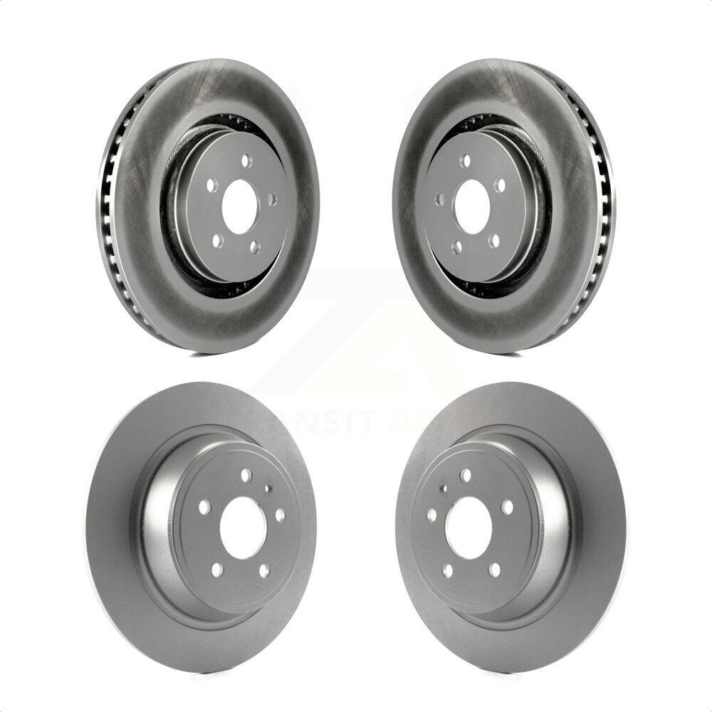 Front Rear Coated Disc Brake Rotors Kit For 2017-2017 Lincoln MKX Continental With 14mm Wheel Lugs KG-100816