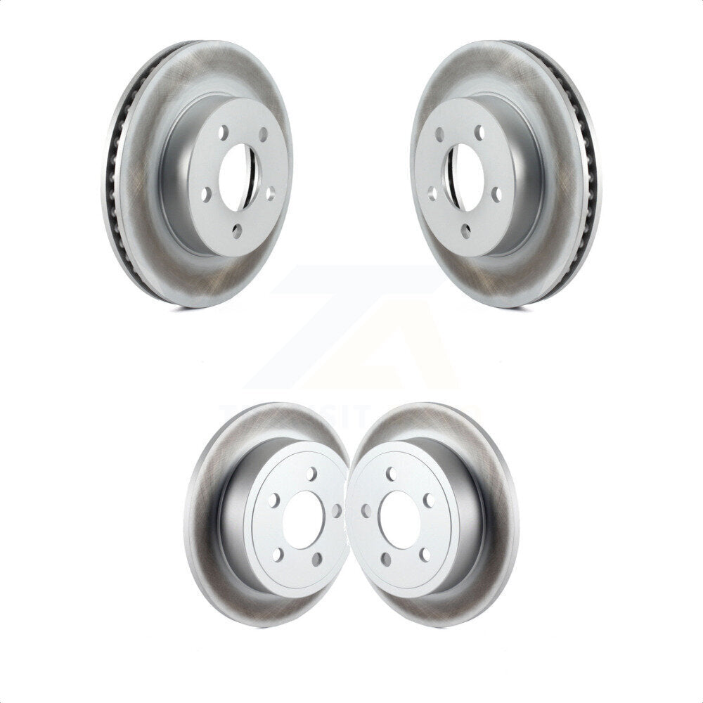 Front Rear Coated Disc Brake Rotors Kit For 2003-2007 Jeep Liberty KG-100825