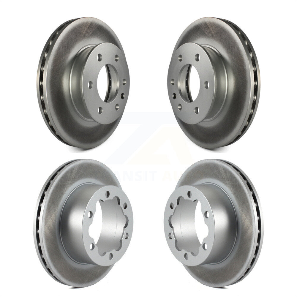 Front Rear Coated Disc Brake Rotors Kit For Sprinter 3500 Mercedes-Benz Freightliner Dodge 2500 4500 3500XD KG-100846