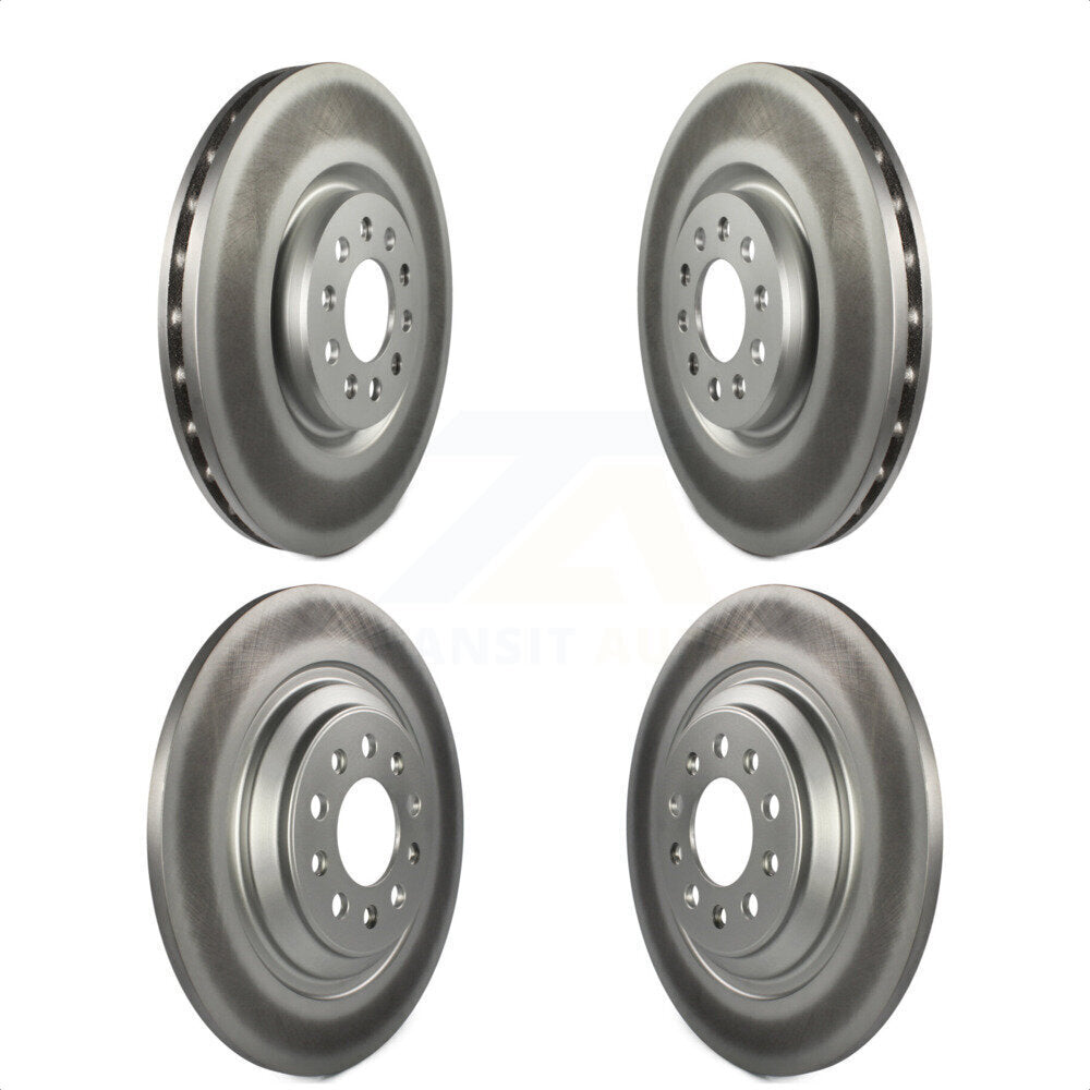 Front Rear Coated Disc Brake Rotors Kit For 2014-2021 Jeep Cherokee With Dual Piston Caliper KG-100862