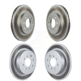 Front Rear Coated Disc Brake Rotors Kit For Honda Civic Acura EL KG-100865