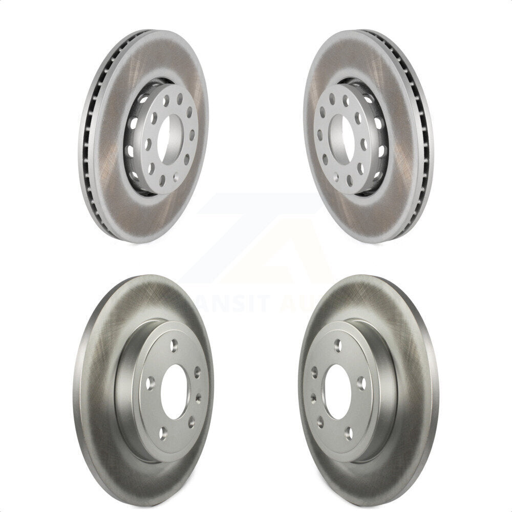 Front Rear Coated Disc Brake Rotors Kit For 2005-2006 Audi A4 Quattro With 288mm Diameter Rotor KG-100874