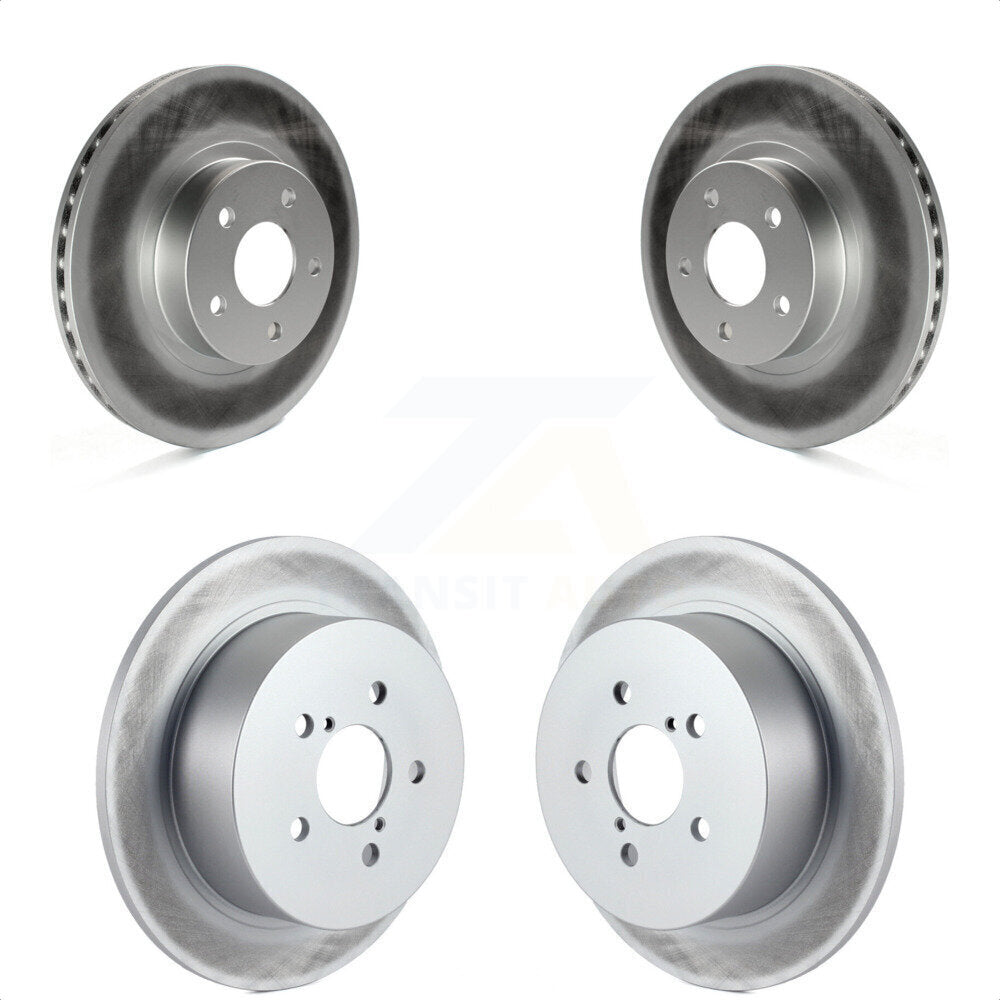 Front Rear Coated Disc Brake Rotors Kit For 2005 Subaru Legacy i Limited With 277mm Diameter Rotor KG-100877