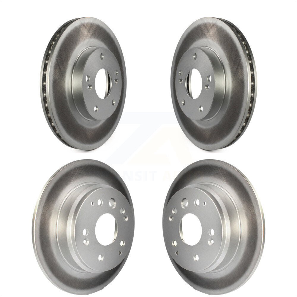 Front Rear Coated Disc Brake Rotors Kit For 2003-2011 Honda Element KG-100883